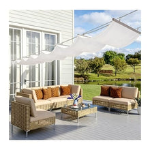 YFAURNDE Waterproof Retractable Cover, Retractable Wave Canopy Pergola Cover, Includes an Installation Kit; Suitable for Backyards, Patios, Gardens, and Gazebos.(W:3.2m/10.5ftxL:7m/22.9ft)