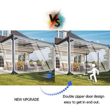 QWEASDF PVC Clear Waterproof Tarpaulin Side Panels with Zipper,Outdoor Vinyl Curtain Transparent Waterproof Tarpaulin Panel for Patio, Porch, Gazebos Partition Curtain,0.5mm(H1.8xW5m/H5.9xW16.4ft)