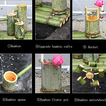 GenSDH Water Features for The Garden Bird Bath Bamboo Fountain Bamboo Pipe Filtration and Pumping, Scenic Water Circulation System Water Feature Pump,7,7(100cm/39.3in)