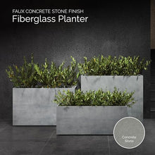 COSAPOTS Semplito Large Fiberglass Planter, Long Rectangular Indoor/Outdoor