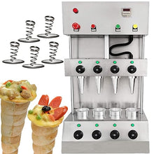 TXMACHINE 4 cone maker machine commercial pizza cone machine Handheld Pizza Making Machines for pizza shop with pizza oven,Display Cabinet (cone machine, 220V/50HZ)