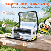 Solar Oven BBQ Cooker - Compact Portable 4.5L Camp Stove for Outdoor Cookin