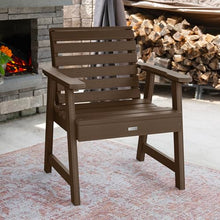 highwood AD-KITCHGW2-ACE Weatherly 2 Garden Chairs with 1 Square Side Table, 3-Piece Set, Weathered Acorn