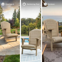 Signature Design by Ashley 1-Piece Wicker Adirondack Chair, Beige