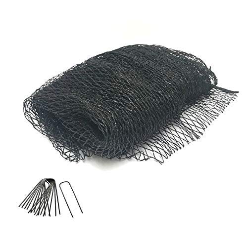 Green Vista 1/2 Inch Commercial Quality Pond & Garden Netting 20x100 Feet - Keeps Out Debris, Predators - Heavy Duty, UV Resistant, Small Mesh Size, Steel Stakes