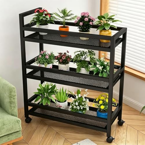 3-Tier Metal Plant Stand Small Counter Top Organizer For Bathroom Decor