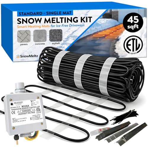 45 Sqft SnowMeltz Embedded Heated Driveway System