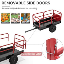 YITAMOTOR 1600 lbs ATV Dump Trailer, Tow Behind Dump Cart 22 Cubic Feet