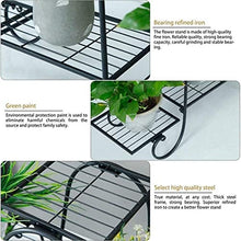 OJKJGYTF Plant standPlant Stand, Wrought Iron Flower Stand 6 Tier Metal Multiple Plant Shelves Indoor Outdoor Plant Shelves