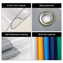 Outdoor Curtains,Pvc Transparent Waterproof Pvc Tarpaulin Side Panels,With Grommets,0.3mm Weatherproof Clear Tarp,Pergola Porch Gazebo Partition Curtains,Customizable,W×H-4.8×2.5m(15.7*8.2ft)