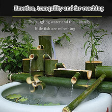 Water Features for The Garden Bird Bath Water Feature Pump Bamboo Fountain is Suitable for Decorating Fish Tanks, Stone Troughs, Ponds to Automatically Beautify Waterscapes (4(40Cm/15.7In))