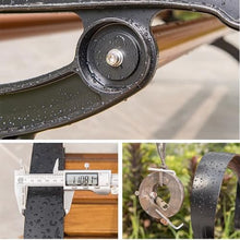 Sunyongfly Outdoor Garden Bench,Park Bench,Wooden seat,Cast Aluminum Frame, Double Outdoor Bench, for Squares, Parks, and Residential Areas(Size:120cm)