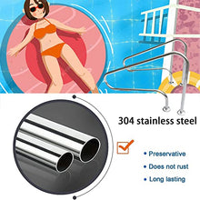 BSNANCA Swimming Pool Safety Hand Rail 2 PCS Pool Handrail, Swimming Pool Hand Rail Ladder Step Handrail 304 Stainless Steel Perfect Handle Swimming Pool Rail