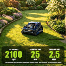 Petrol Remote Control Brush Cutter – 7.5HP, 21.7" Wide Deck, 0.79-5.9" Height Adjust, Zero Turn – for Heavy Grass, Wetland, Complex Slopes – Powerful Tracked Mower