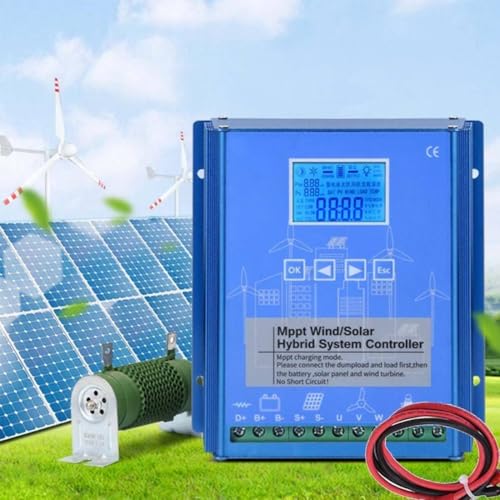 WEIMILOR New Upgraded Wind Solar Hybrid Charge Controller, 12000W-18000W 12V/24V/48V MTTP Auto Distinguish Off Grid Mppt Wind Turbine Solar Charge Controller with LCD Screen,18000W-24V