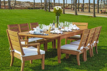 Grade-A Teak Wood Extra Large double extension 122" Atnas Rectangle Dining Table #WFDT122AT