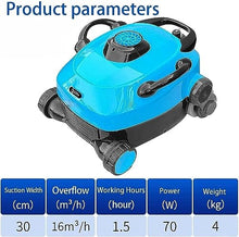 KANGJIEM Cordless Robotic Pool Cleaner, Automatic Pool Vacuum, Intelligent Path Planning, Wall Climbing, Strong Suction, Quick Charge, Ideal for Above/In-ground Pools
