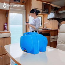 WaterPrepared 3 Pack Portable Water Tank 35 Gallon Blue