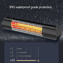 Wall Mounted Infrared Patio Heater Space Warmer 3 Remote Control Power Settings Electric Heater for Outdoor/Indoor Use Retail Stores Outdoor Restaurants Terrace Balconies 110V