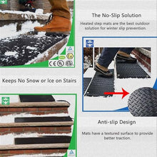 Snow Melting Mats Walkways Heated Outdoor Mats Sidewalk No Slip Heating Mat, Melts up to 2 in/h Speed Snow and Ice Melt Products for Winter Snow Removal for Most Entryways(Size:10inx48in,4 piece)