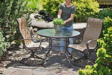 Garden Elements Outdoor Bellevue Metal Aluminum Patio Chair Sling Rocker Brown