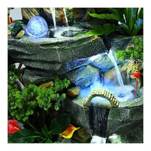 Outdoor Water Fountain Large Floor Standing Water Fountain with Decoration with Feng Shui Wheel and Rockery for Living Room Office Garden(Large)