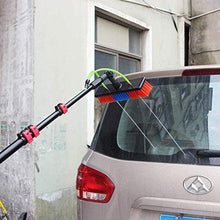 Window Cleaning Brush,Solar Panel Cleaning Kit 3.6-11M Adjustable Window Cleaning Pole Multi-Purpose Photovoltaic Panel Cleaning Tool Water Spray Brush/36Ft/11M