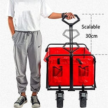 Camping Handcart, Camping Outdoor Foldable Pull Wagon Trolley On Wheels Heavy