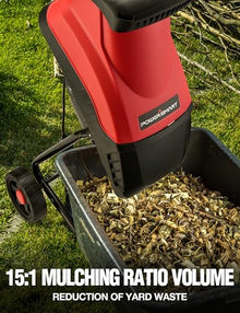 PowerSmart Electric Log Splitter & Wood Chipper 2-in-1 Bundle: 6.5-Ton Hydraulic Splitter for 20" Logs & 15-Amp Chipper for 1.77" Branches, Perfect Combo for Yard Cleanup & Firewood Making