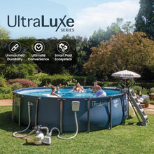 INTEX UltraLuxe 24ft x 52in Round Above Ground Pool Set, Smart WiFi Enabled