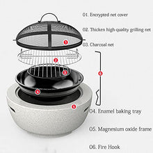 SLGGPJBU Outdoor Fire Pit Outdoor Heaters BBQ Fire Pit Grill Firepit Bowl Backyard Patio Garden Fireplace with Grill Grate 3 in 1 Fireplace for Bonfire Barbecue