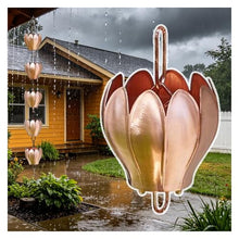 WDJBPSH Outside Rain Catcher Chain Copper, House Roof Eaves Hanging Ornament, Gutter Downspout Replacement, Adjustable Length Rain Drain Link(3m/9.8ft)