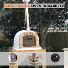 Authentic Pizza Ovens Ventura Sierra Premium Wood-Fired Outdoor Pizza Oven, Handmade in Portugal, Triple-Insulated Brick Oven, Rotisserie-Capable, Dutch Door, Thermometer & Baking Dish Included