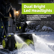 LURECAQING 40V Cordless Electric Snow Blower — 3500W Brushless Motor, 20" Clearing Path, 25ft Throw Distance, Battery Powered Snow Shovel for Driveway Sidewalk Patio Garden 2Batteries
