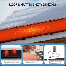 Kurhimy Roof & Gutter Snow De-Icing Heater, Graphene Snow Melting Mat for Roof and Gutters Ice Dam Prevention, Non-Slip Heated Outdoor Mats for Walkway Stairs Steps, Easy to Install 120V(13in*12ft)