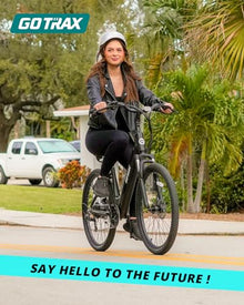 Gotrax Electric Bike 26" Max Range 30Miles(Pedal-assist1) & 15.5/20Mph Power by 250/350W, 3 Riding Modes & Adjustable Seat, 7-Speed & Front Shock Absorber, Commuter Electric Bicycle for Adults, Black