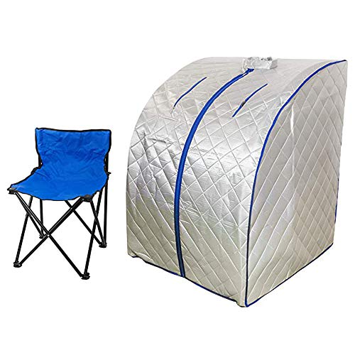 YUEWO Household Far-infrared Sweat Steaming Box Tourmaline Sweating Room Dry Steaming Room Full Moon Sweating Sauna Box (Silver)