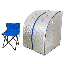YUEWO Household Far-infrared Sweat Steaming Box Tourmaline Sweating Room Dry Steaming Room Full Moon Sweating Sauna Box (Silver)