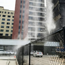 Construction Site Hose Mister Setup, Misting Line System for Cooling
