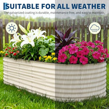 Garvee 6 Pack 7.9 x 3.9 x 2 FT Galvanized Oval Raised Garden Bed Outdoor