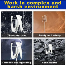 Wind Turbine Power Genertator Kit with Charge Controller 10000W 12V-220V Portable Solar Generator Low Noise Low Wind Start,12v