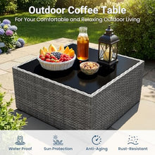 7 Piece Wicker Outdoor Patio Furniture Set, All-Weather Patio Sectional Set