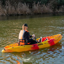 CuisinAid 9.4FT Sit-On-Top Fishing Kayak with Paddles Green Yellow