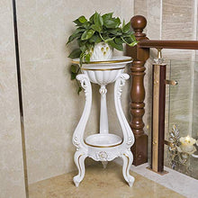 XAWSOP European Indoor Flower Pot Rack Multi-Layer Flower Stand White Resin Plant Stand Floor Living Room Balcony Rack Creative Flower Stand Plant Container Accessories,