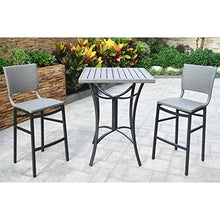 International Caravan Barcelona Set of Three Resin Wicker/Aluminum Bar Bistro Set - 4215-S3-ABN
