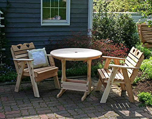 Creekvine Designs Cedar Country Hearts Bistro Set