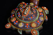 Generic Tibetan Temple Crystal Mosaic Dzi Beads 8 Treasures Lucky Turtle 1