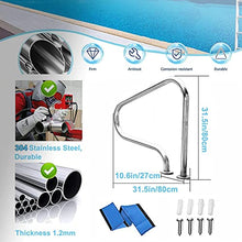 MSHOSAC Pool Handrail Inground Pools Handrails, Easy Mount Summer Stainless Steel Railings Safety Pool Hand Rails (Thick 1.5mm)