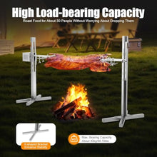 Stainless Steel Electric Rotisserie Grill with Motorized 360° Rotation