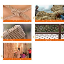 Rustic Fence Hemp Rope Net,Banister Decoration Netting for Chicken Coop Deer Fence Monkey Bar Poultry Nest,Small Animal Climbing Mesh for Bird Parrot Cat,Jungl(Size:3M×7M(9.8FT×22.9FT),Color:Jute)